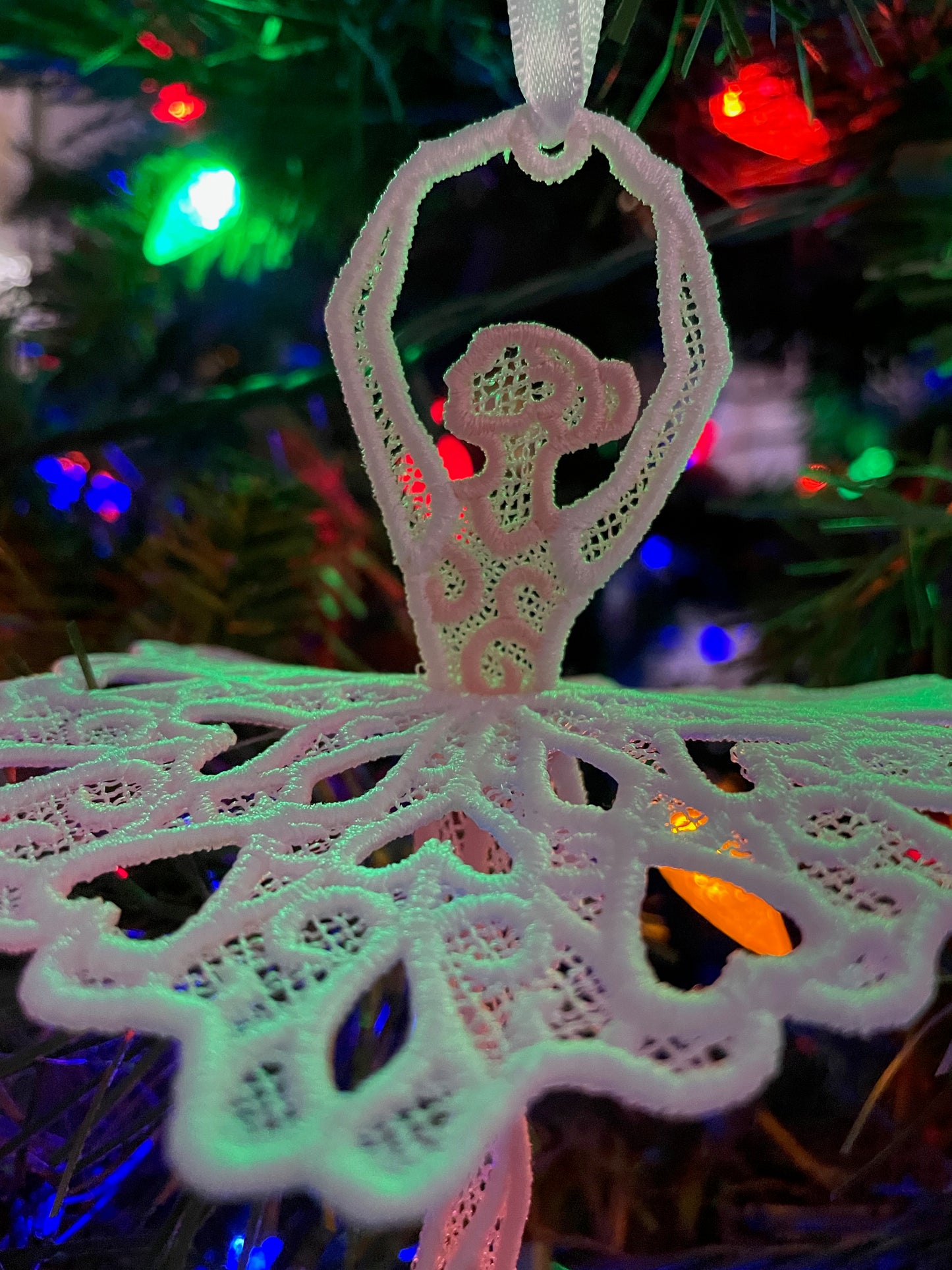 Embroidered Ballerina Ornament (3D)