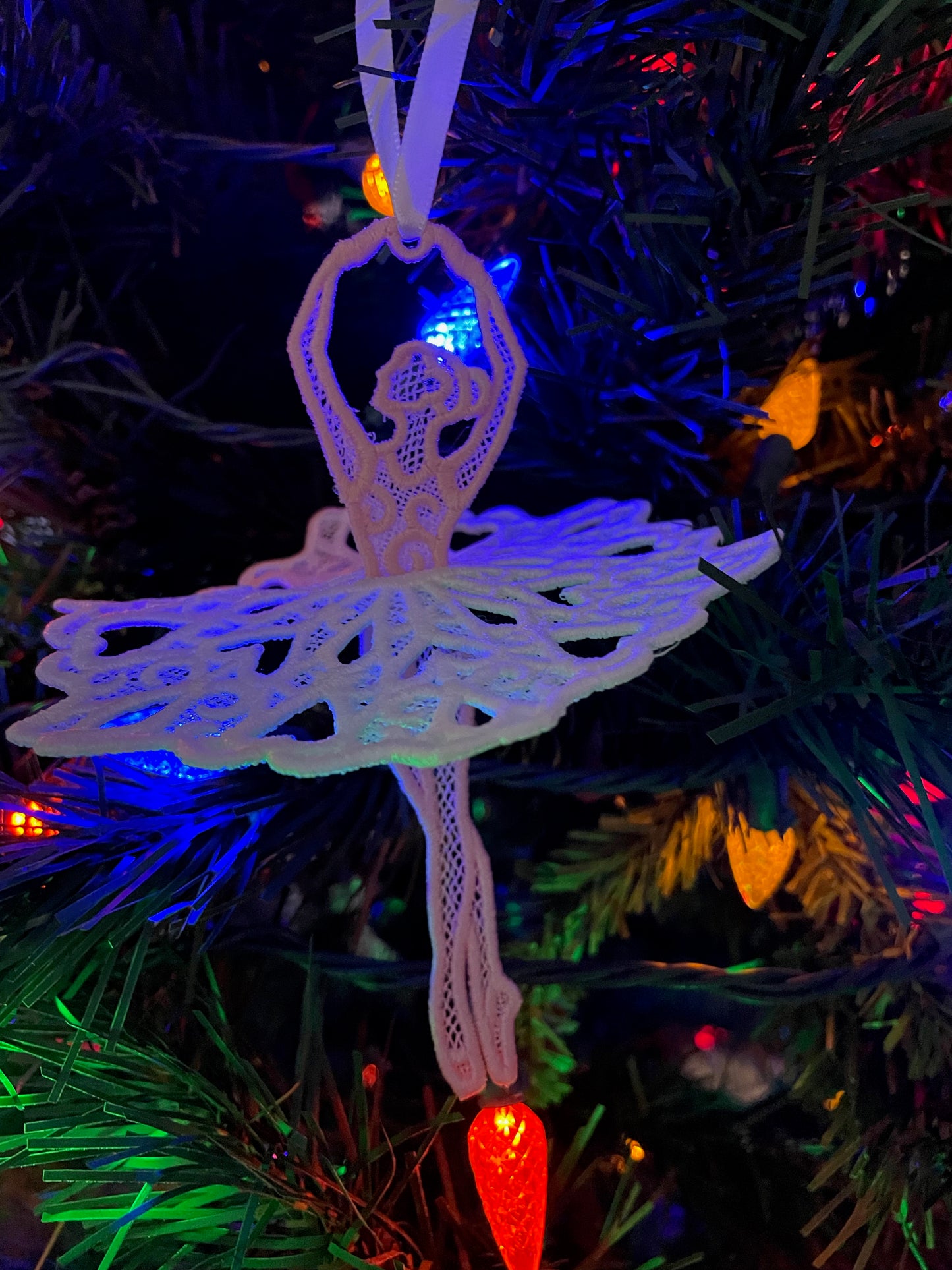 Embroidered Ballerina Ornament (3D)