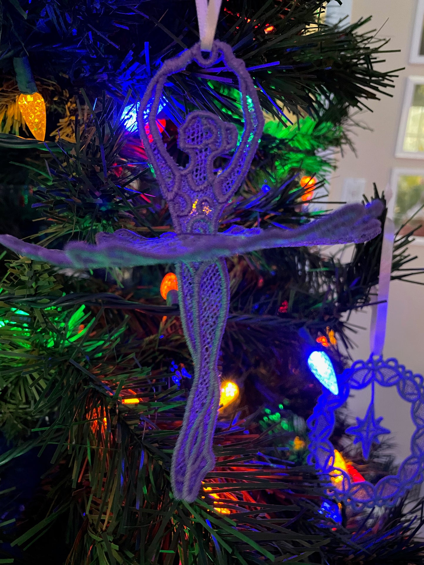 Embroidered Ballerina Ornament (3D)